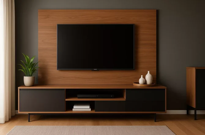 Painel para TV com Rack Integrado